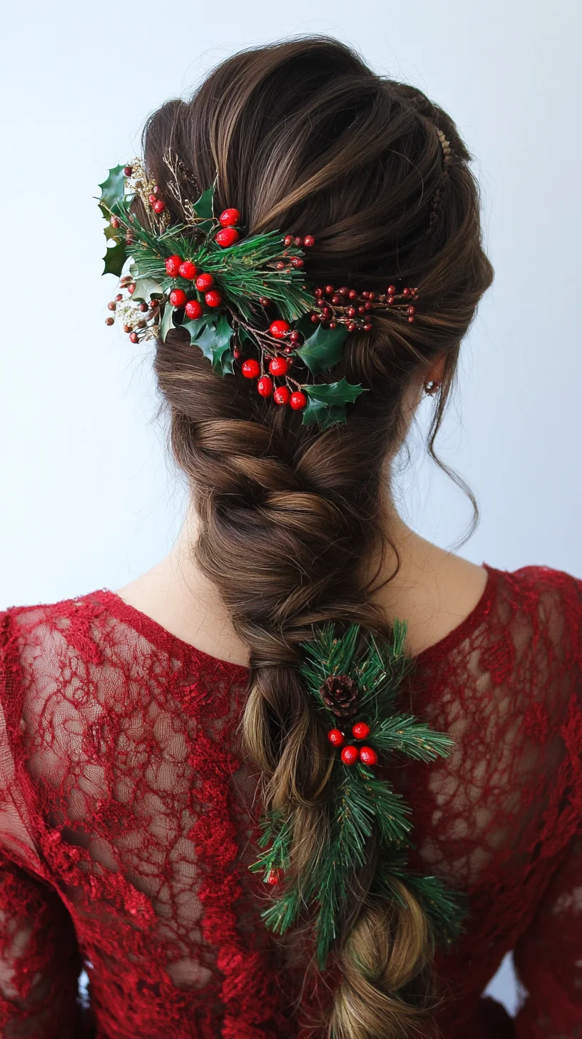 Embrace Holiday Elegance with a Festive Braided Hairstyle