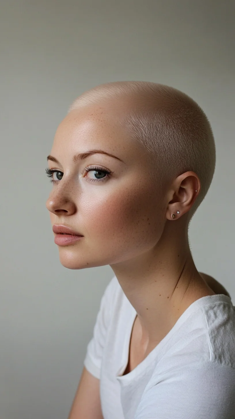 Embrace Minimalism: The Bold Confidence of a Chic Buzz Cut