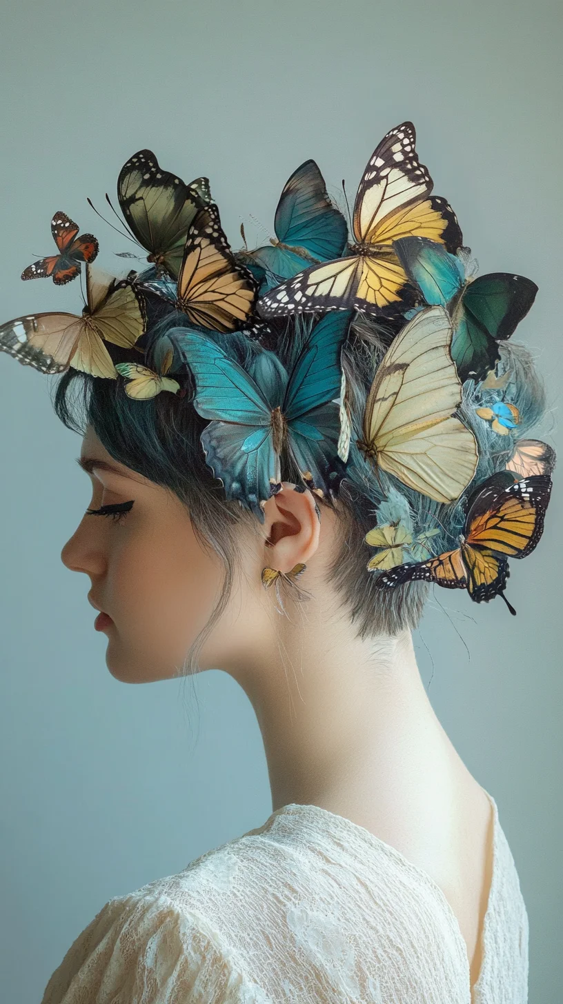 Embrace Nature: A Whimsical Butterfly Crown Hairstyle