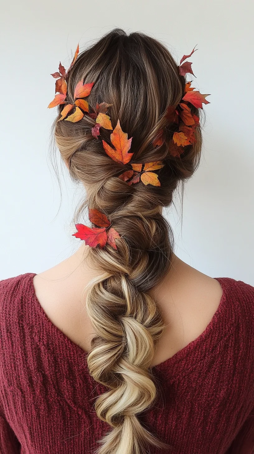 Embrace Nature with a Whimsical Autumn-Inspired Braid