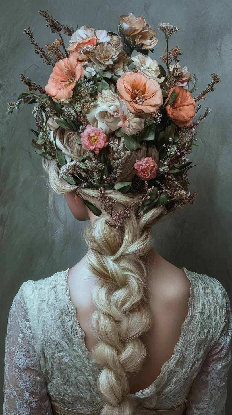 Embrace Nature’s Elegance with a Romantic Floral Crown Braid