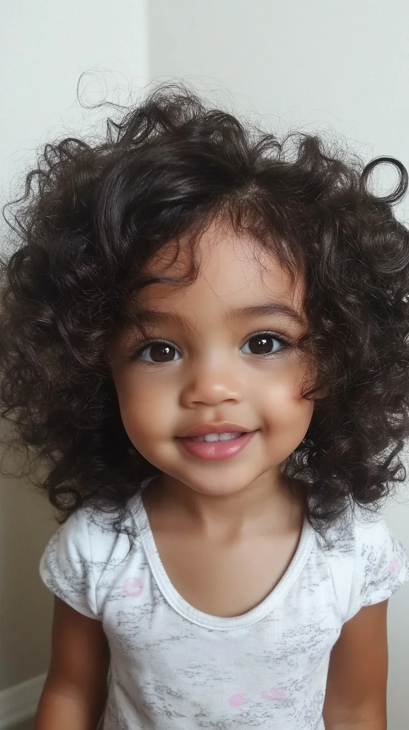 Embrace the Bounce: Adorable Curly Hairstyle for Little Ones