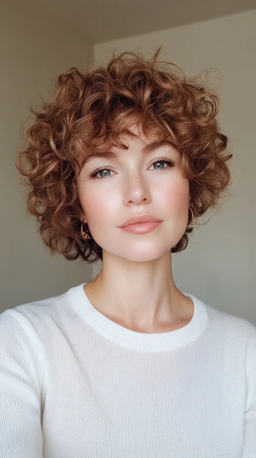 Embrace the Bounce: Short Curly Hairstyle for Effortless Glam!