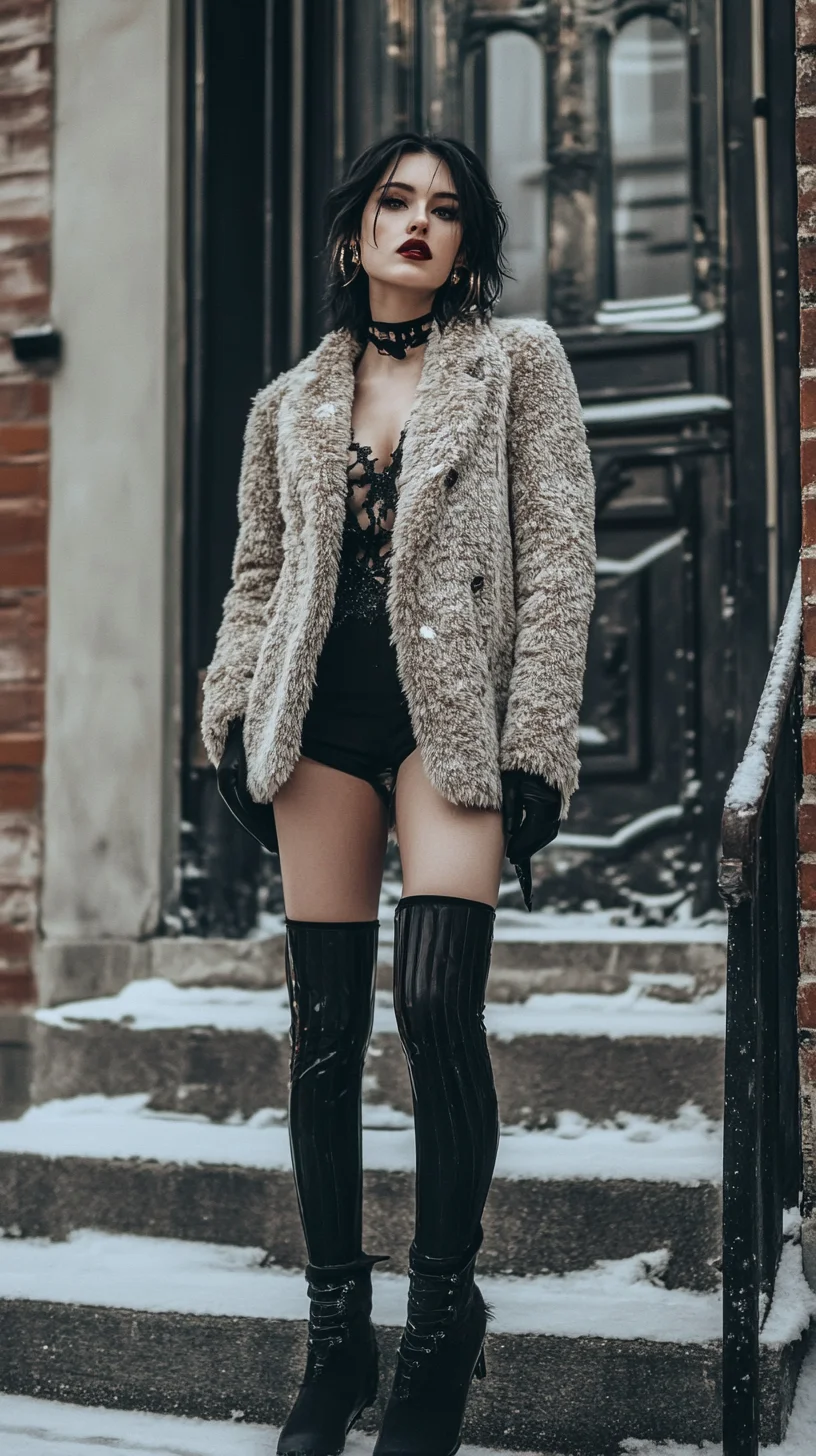 Embrace the Edgy Elegance: Faux Fur, Lace, and Statement Accessories