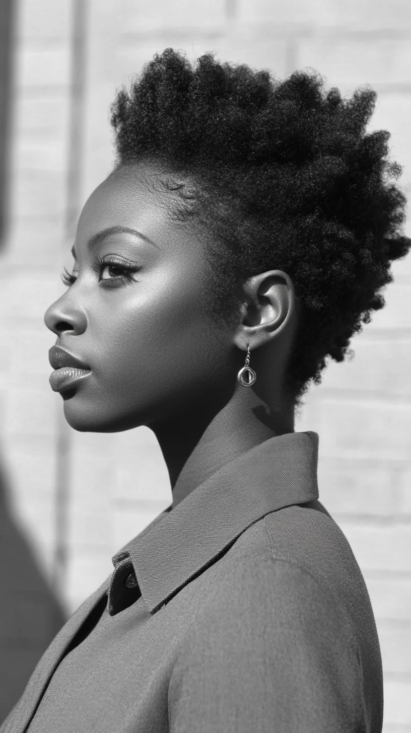 Embrace the Elegance of Natural Texture with a Chic Curly Afro Hairstyle