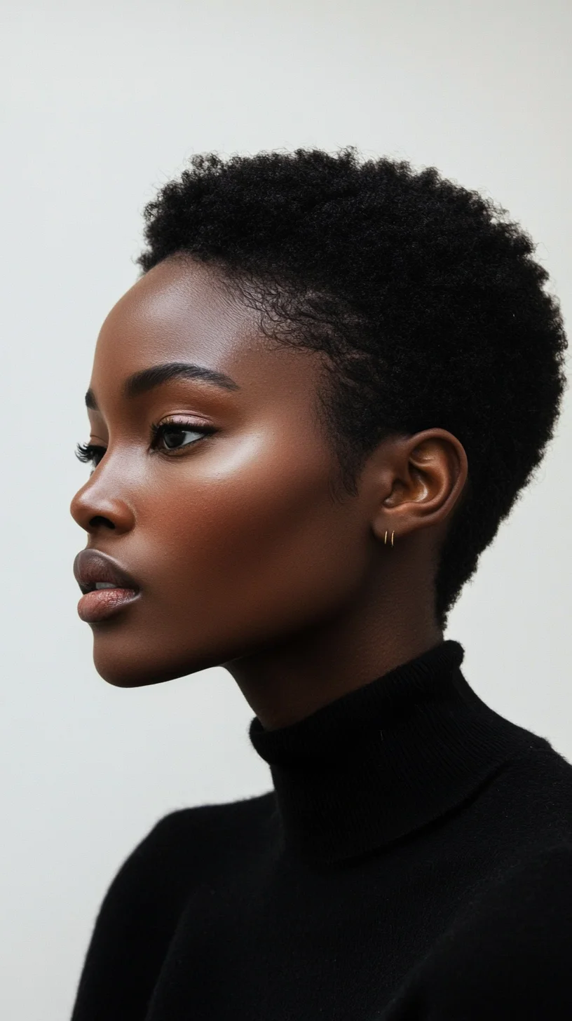 Embrace the Elegance of Short, Textured Hair with a Chic Natural Cut