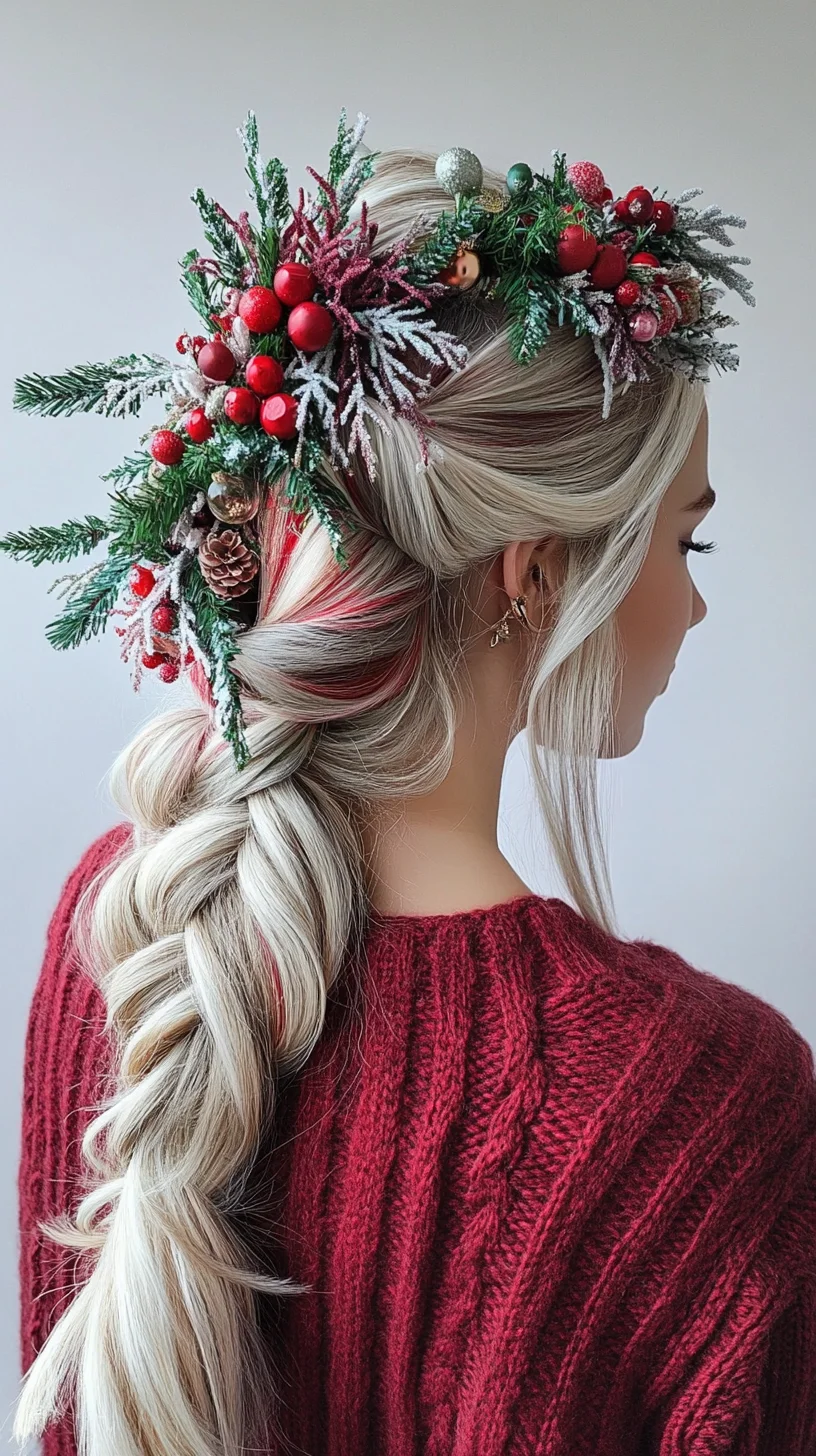 Embrace the Holidays with a Festive Braided Crown Hairstyle