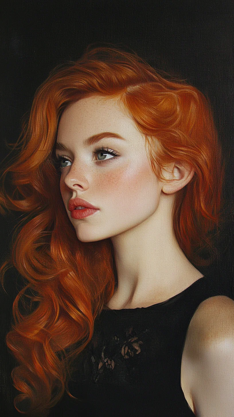 Embrace Vibrant Waves: The Effortlessly Chic Fiery Red Hairstyle