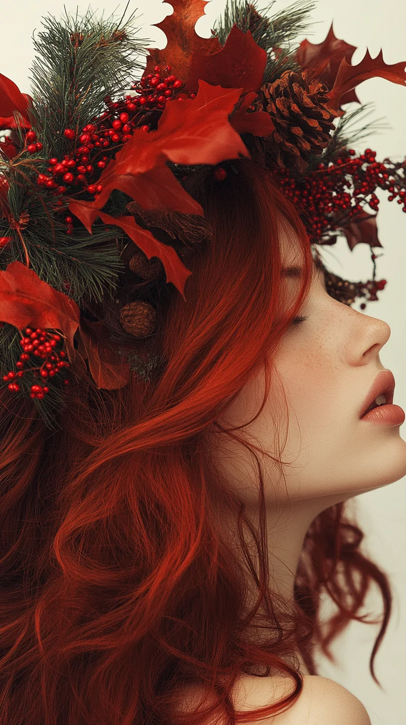 Enchanted Autumn Locks: A Festive Crown of Beauty