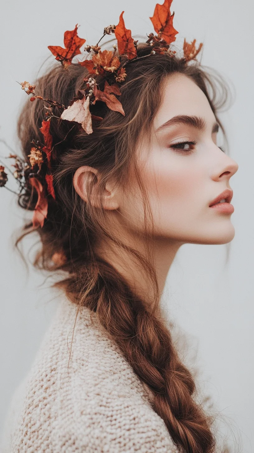 Enchanting Autumn Braids: A Whimsical Touch of Nature