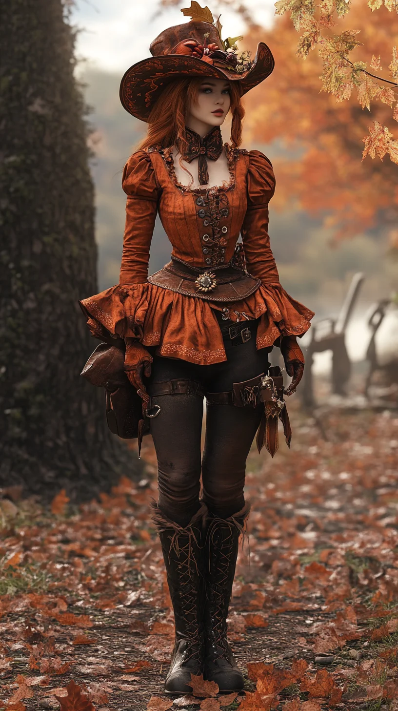 Enchanting Autumn Elegance: Boho-Chic Layers and Whimsical Accessories