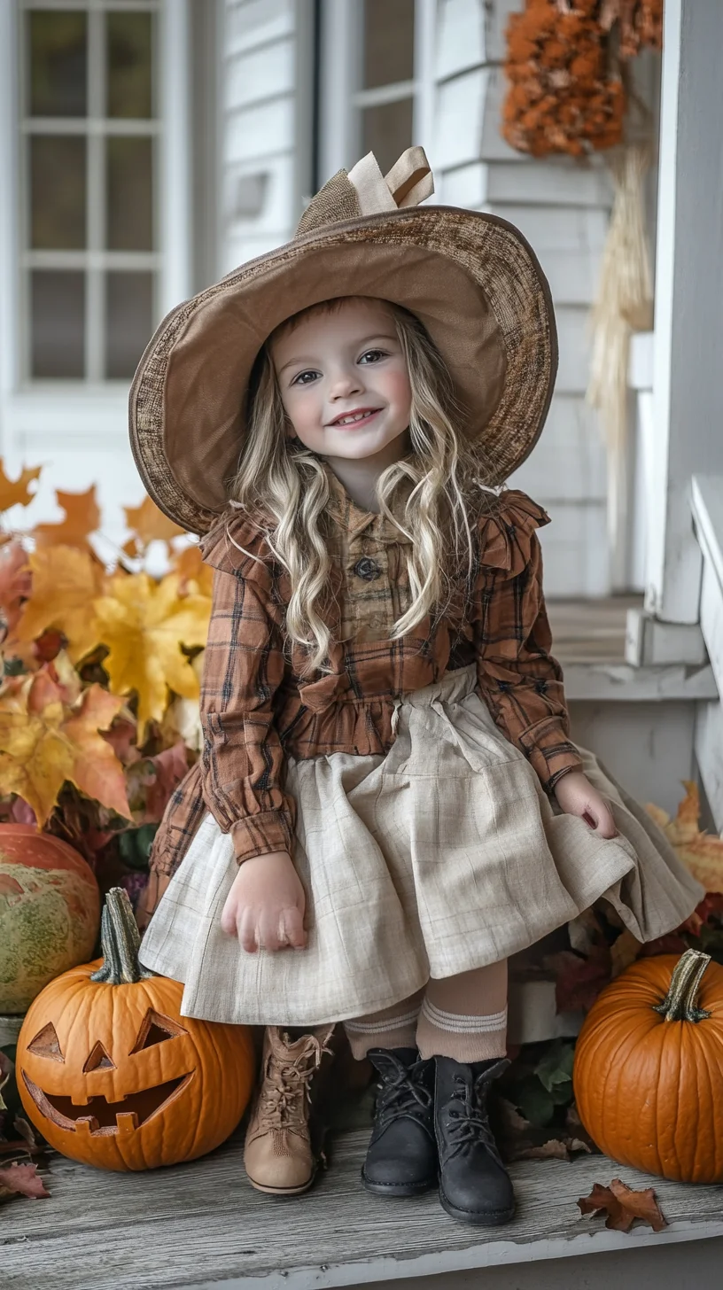 Enchanting Autumn Vibes: Chic Layered Look for Little Fashionistas