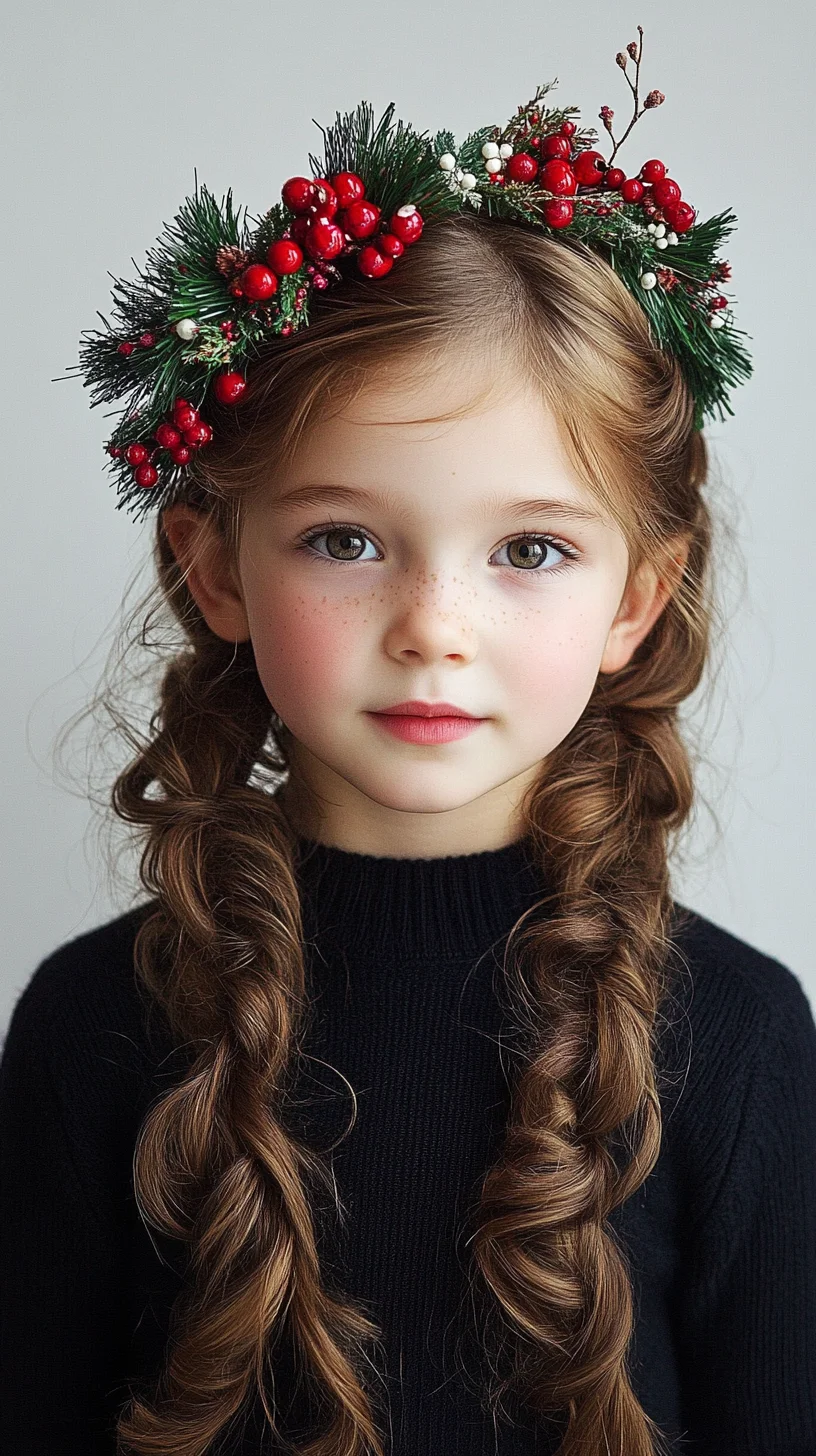 Enchanting Braids with a Festive Floral Crown for a Whimsical Look