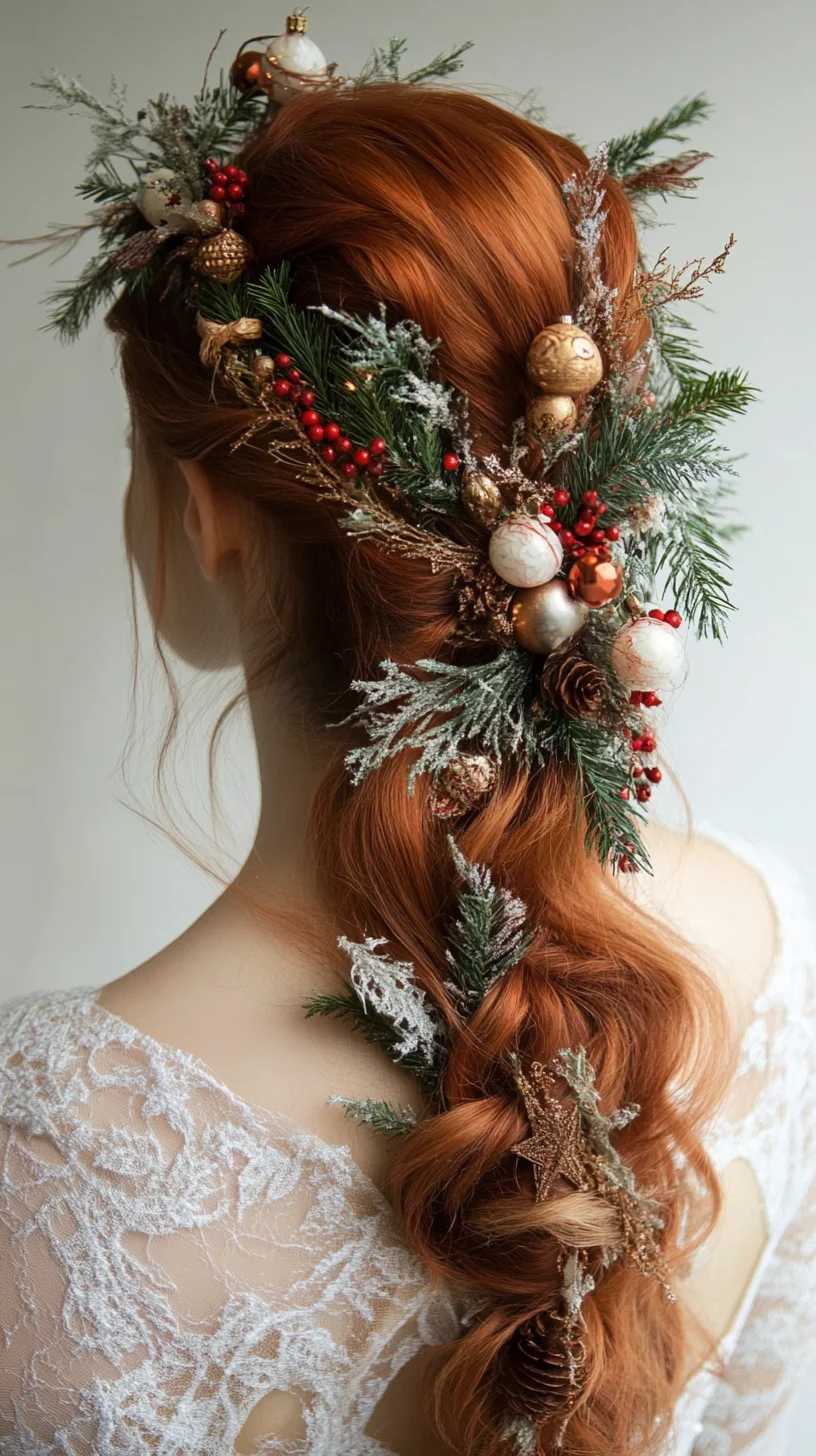 Enchanting Holiday Hair: Embrace Festive Elegance with Nature-Inspired Accents