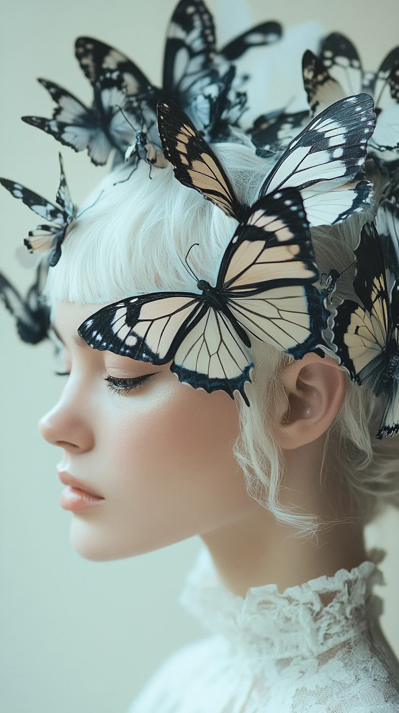 Ethereal Butterflies & Chic Choppy Bobs: A Whimsical Hairstyle