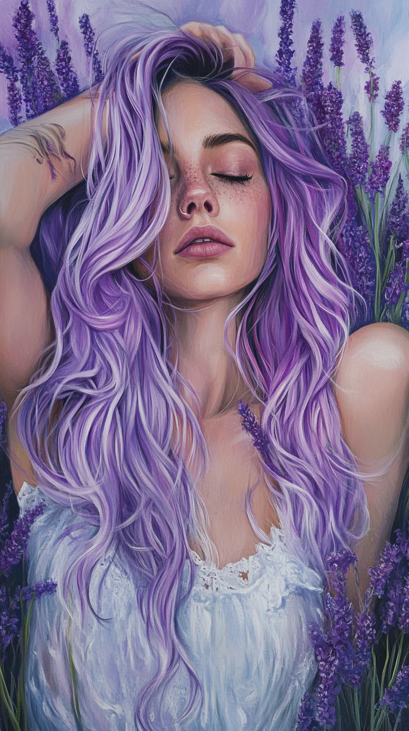 Ethereal Lavender Waves: The Dreamy Hairstyle for a Whimsical Look