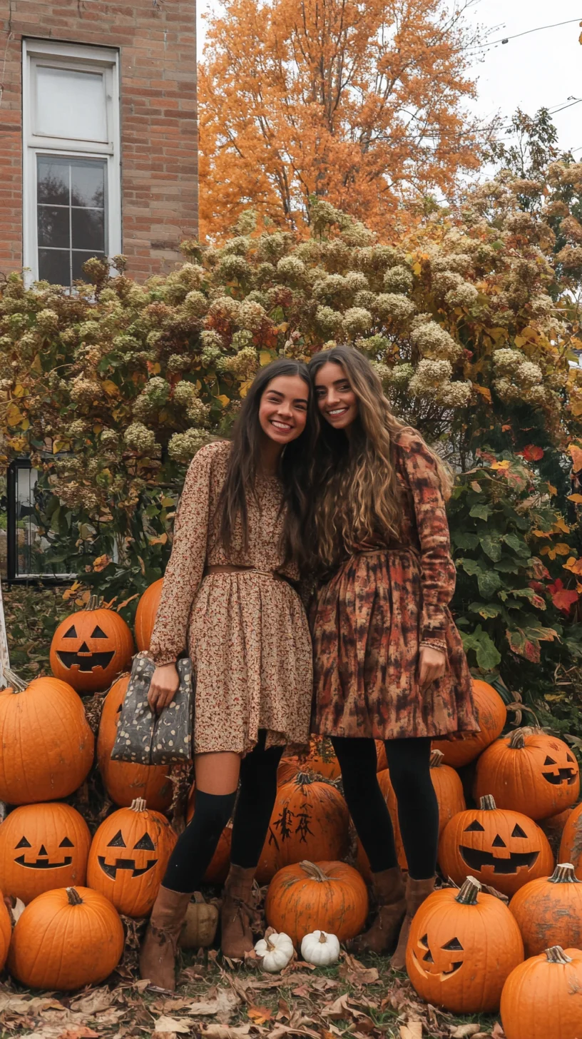 Fall Charm: Embrace Floral Dresses and Cozy Layers for Autumn Outings