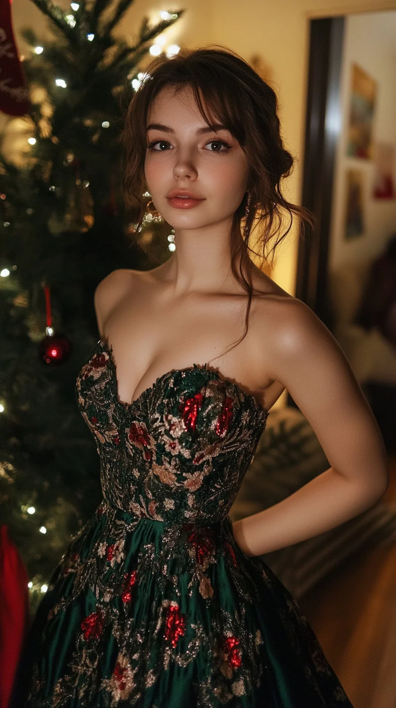 Festive Elegance: Embrace Glamour with this Enchanting Holiday Ensemble