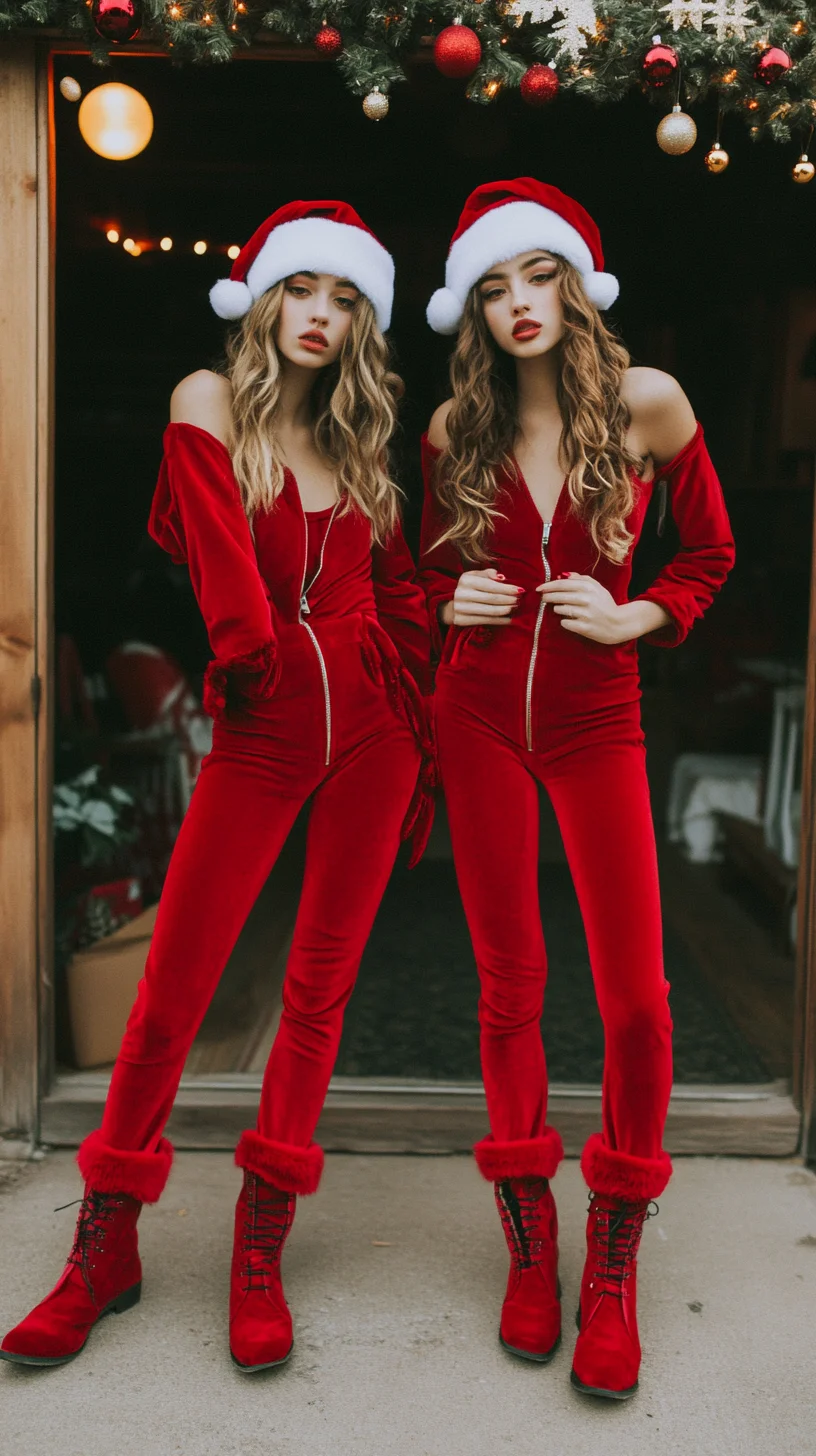 Festive Glam: Rocking Red Velvet Jumpsuits for a Chic Holiday Celebration