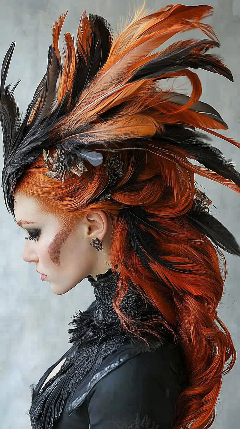 Fierce and Untamed: The Bold Feathered Cascade Hairstyle