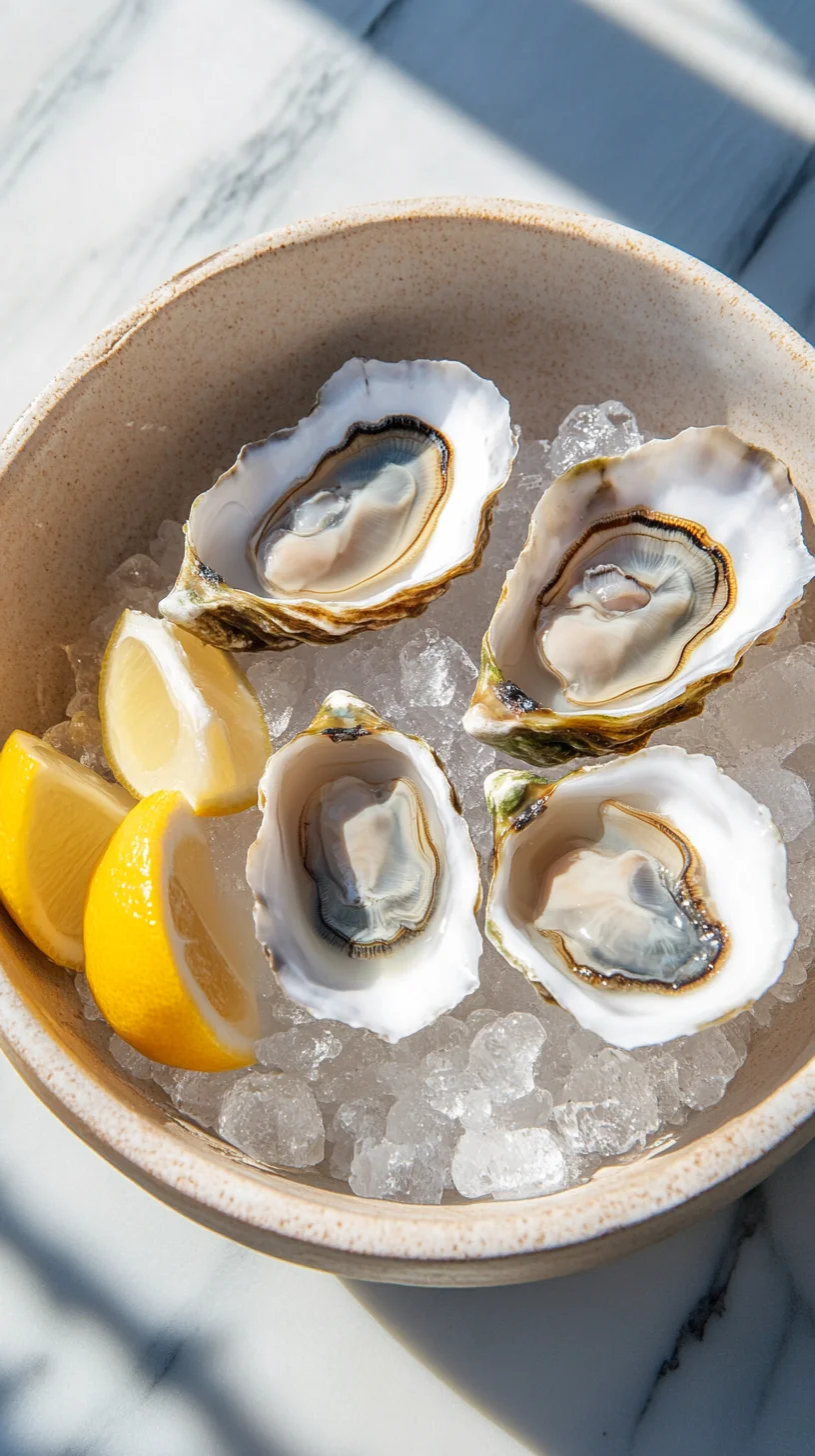 Freshly Shucked Oysters with Zesty Lemon Garnish