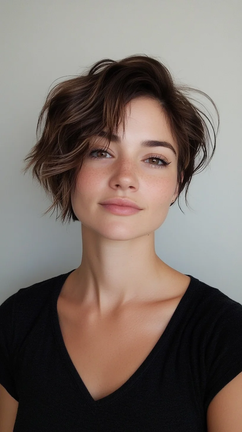 Heading: Effortlessly Chic: The Modern Textured Bob