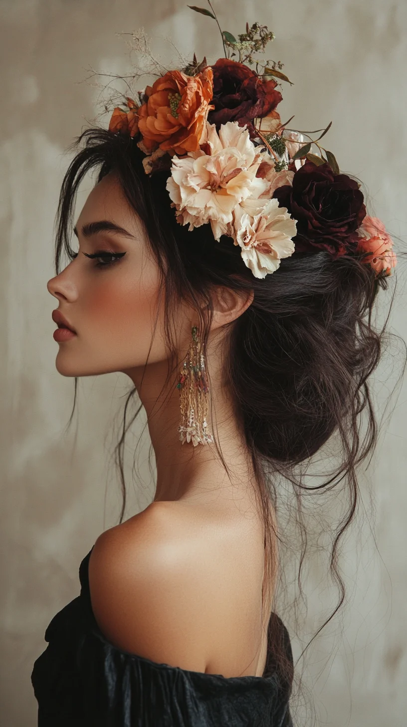 Heading: Whimsical Floral Crown: A Romantic Take on Effortless Elegance