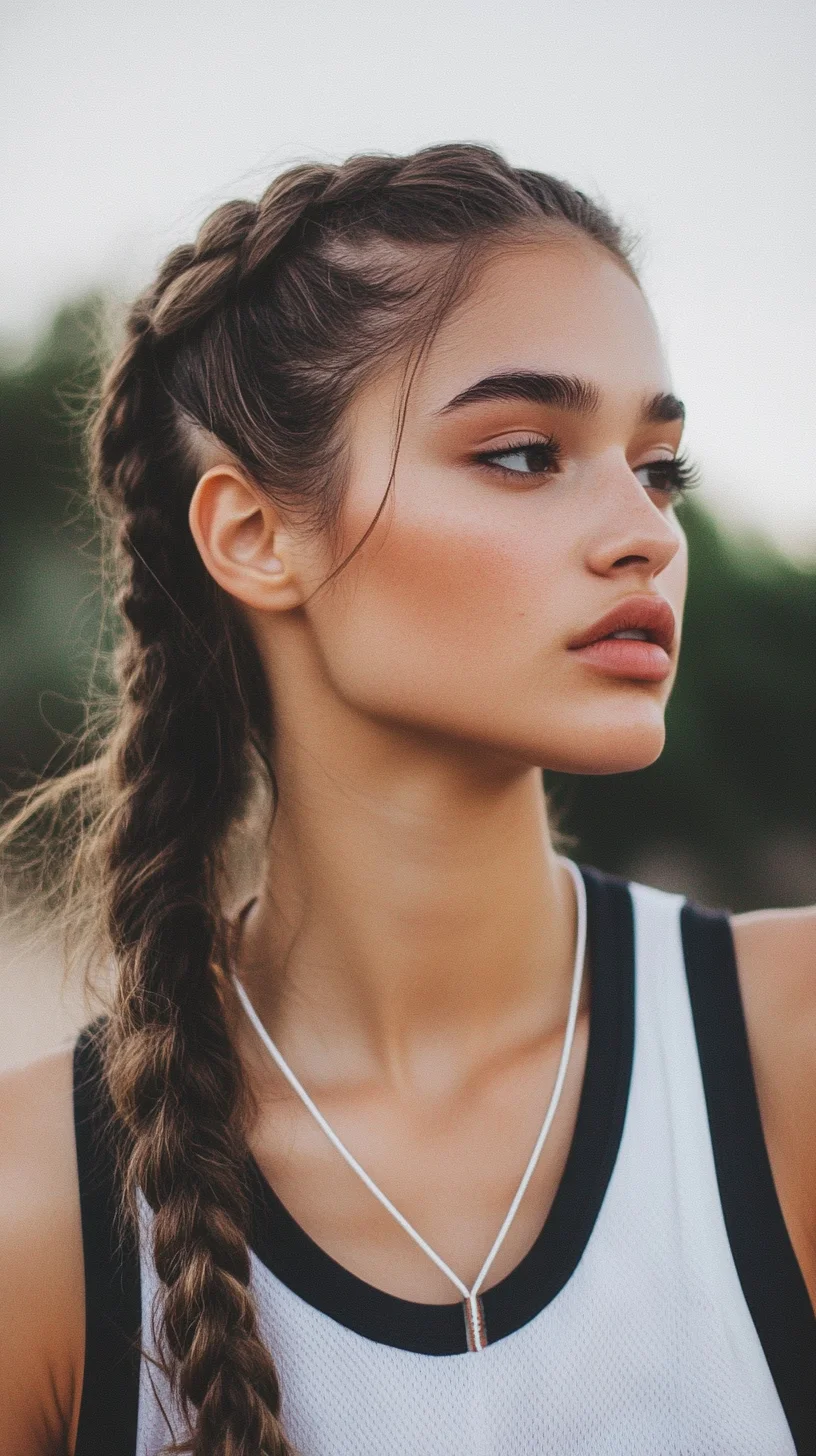 Head-Turning Dutch Braid: A Chic Blend of Elegance and Sport