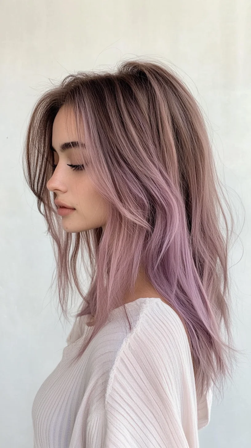 Head-Turning Lavender Ombre Waves: A Perfect Blend of Elegance and Edge