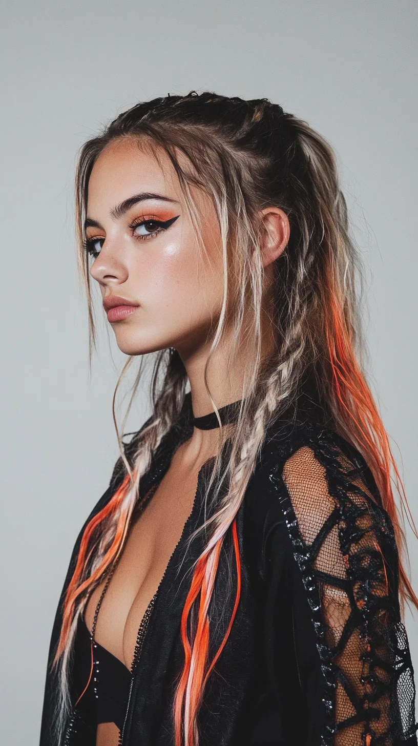 Head-Turning Neon Braids: A Bold Blend of Elegance and Edge