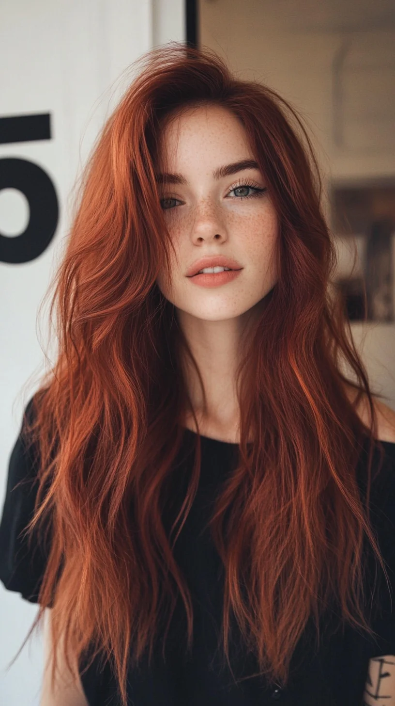 Head-Turning Waves: Embracing Luscious Red Locks