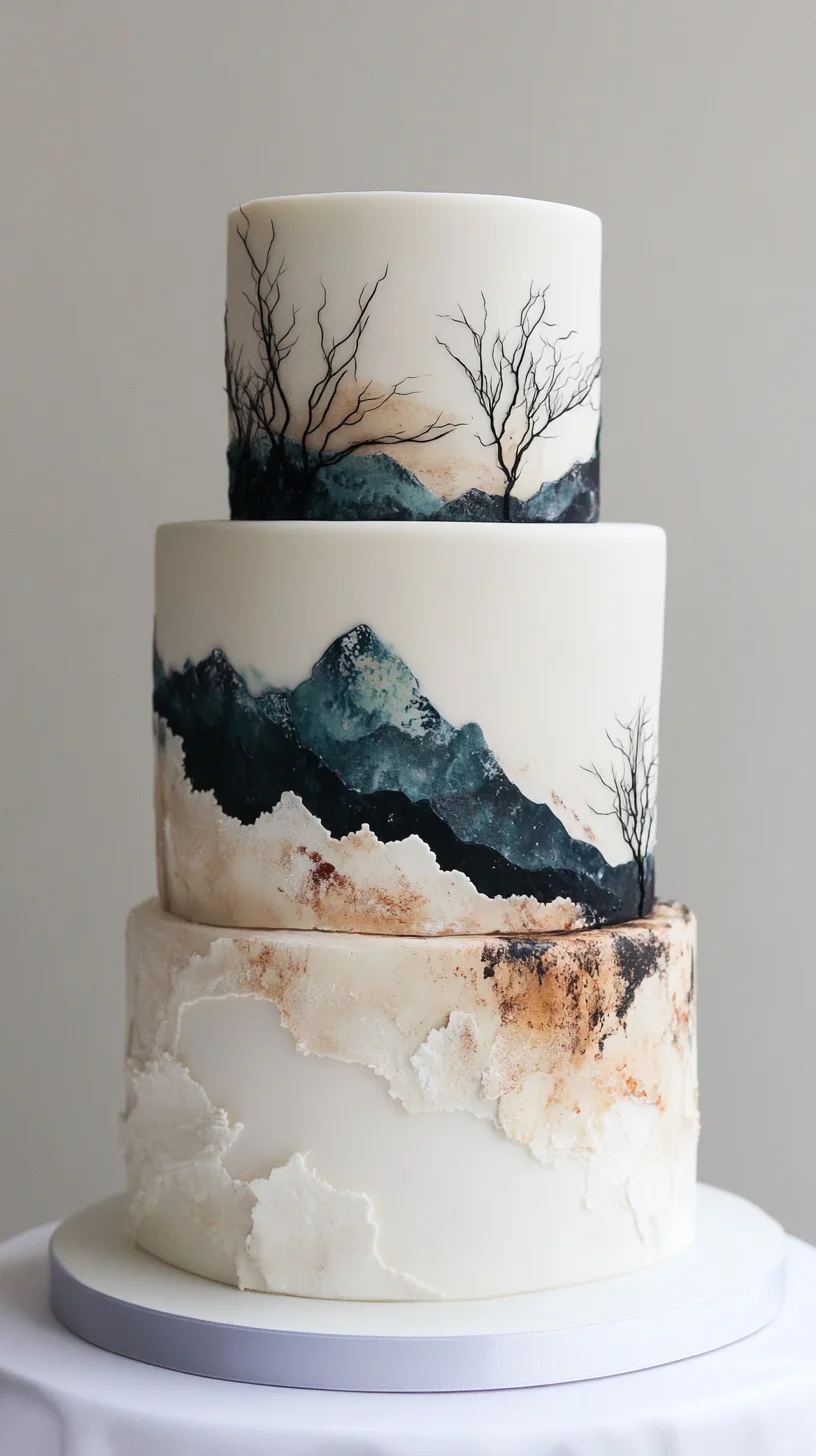 Heavenly Sweetness: The Ultimate Three-Tier Mountain Cake