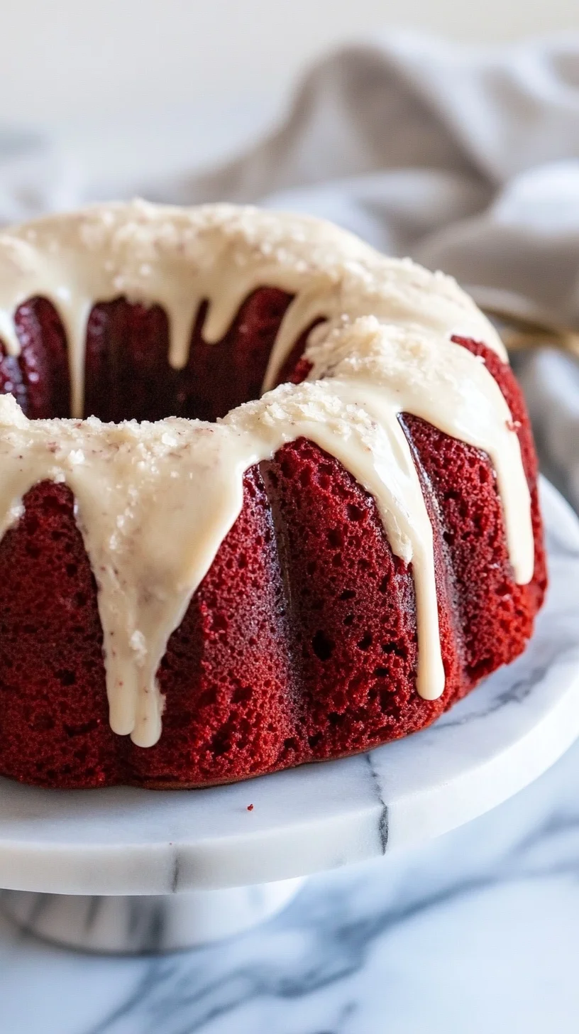 Indulge in a Slice of Velvet Sweetness: Red Velvet Bundt Cake Recipe!