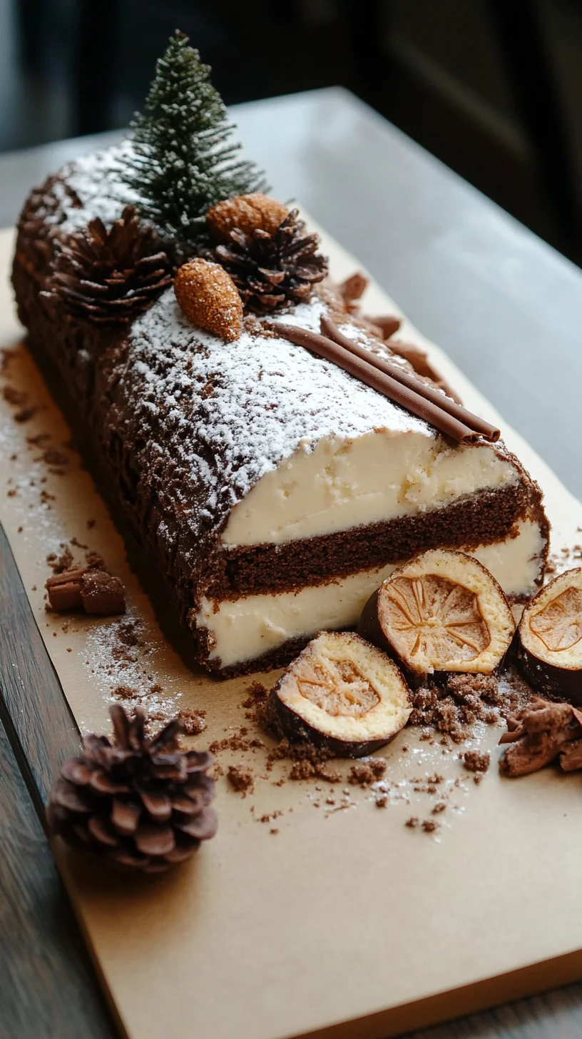 Indulge in a Sweet Winter Wonderland: Chocolate Yule Log Delight!