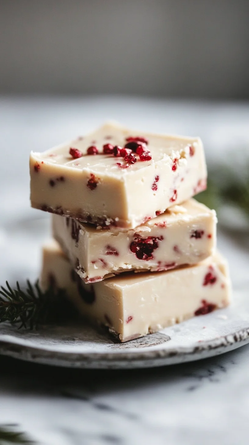 Indulge in Creamy White Chocolate Cranberry Fudge: A Holiday Delight!