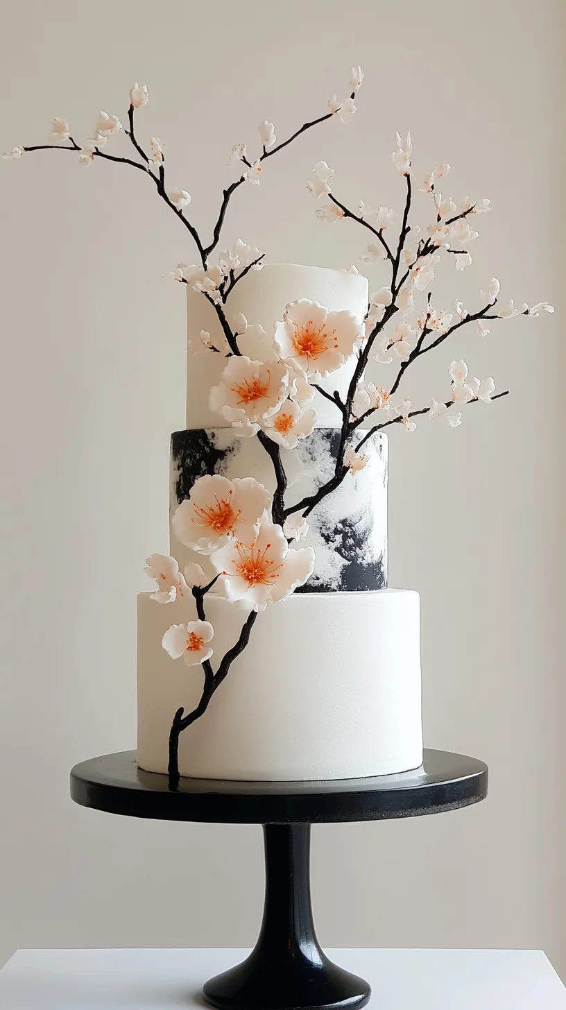 Indulge in Decadence: A Sweet Three-Tiered Almond Blossom Cake