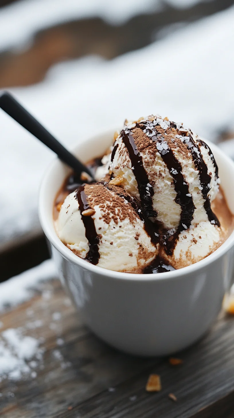 Indulge in Decadent Hot Chocolate with Ice Cream Delight!