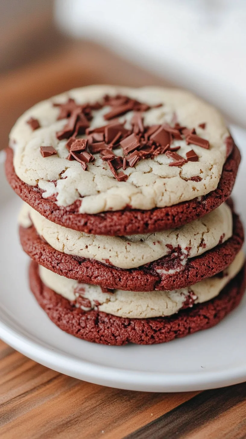 Indulge in Sweet Bliss: Decadent Red Velvet Chocolate Chip Cookies!