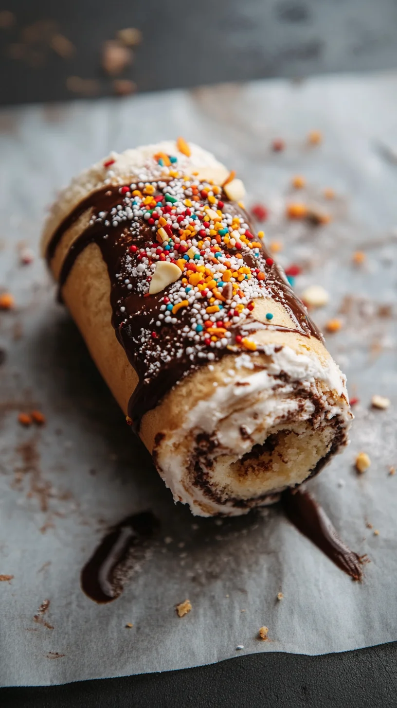 Indulge in Sweet Bliss: Delightful Chocolate Cream Roll!