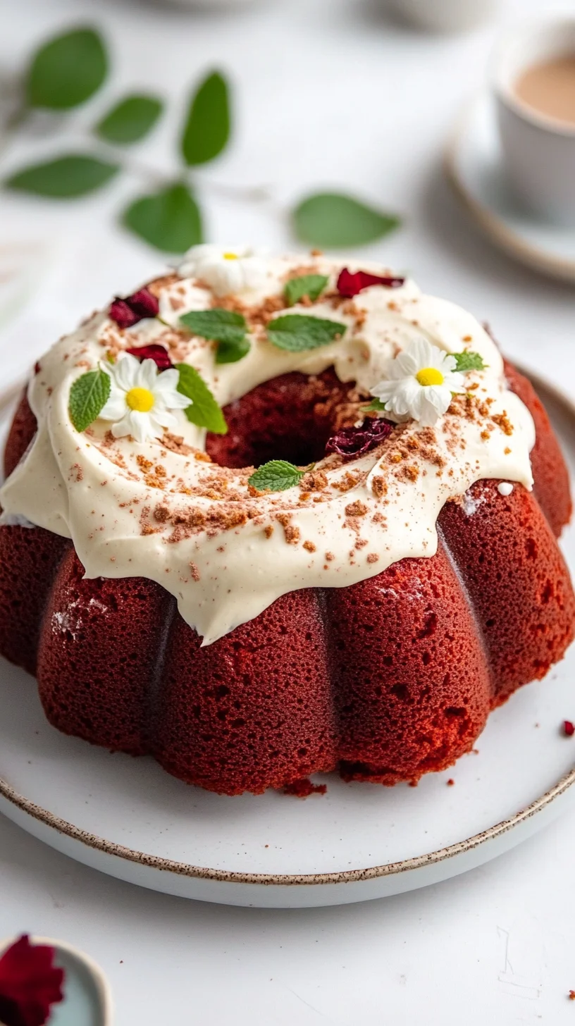 “Indulge in Sweet Delights: A Dreamy Red Velvet Bundt Cake”