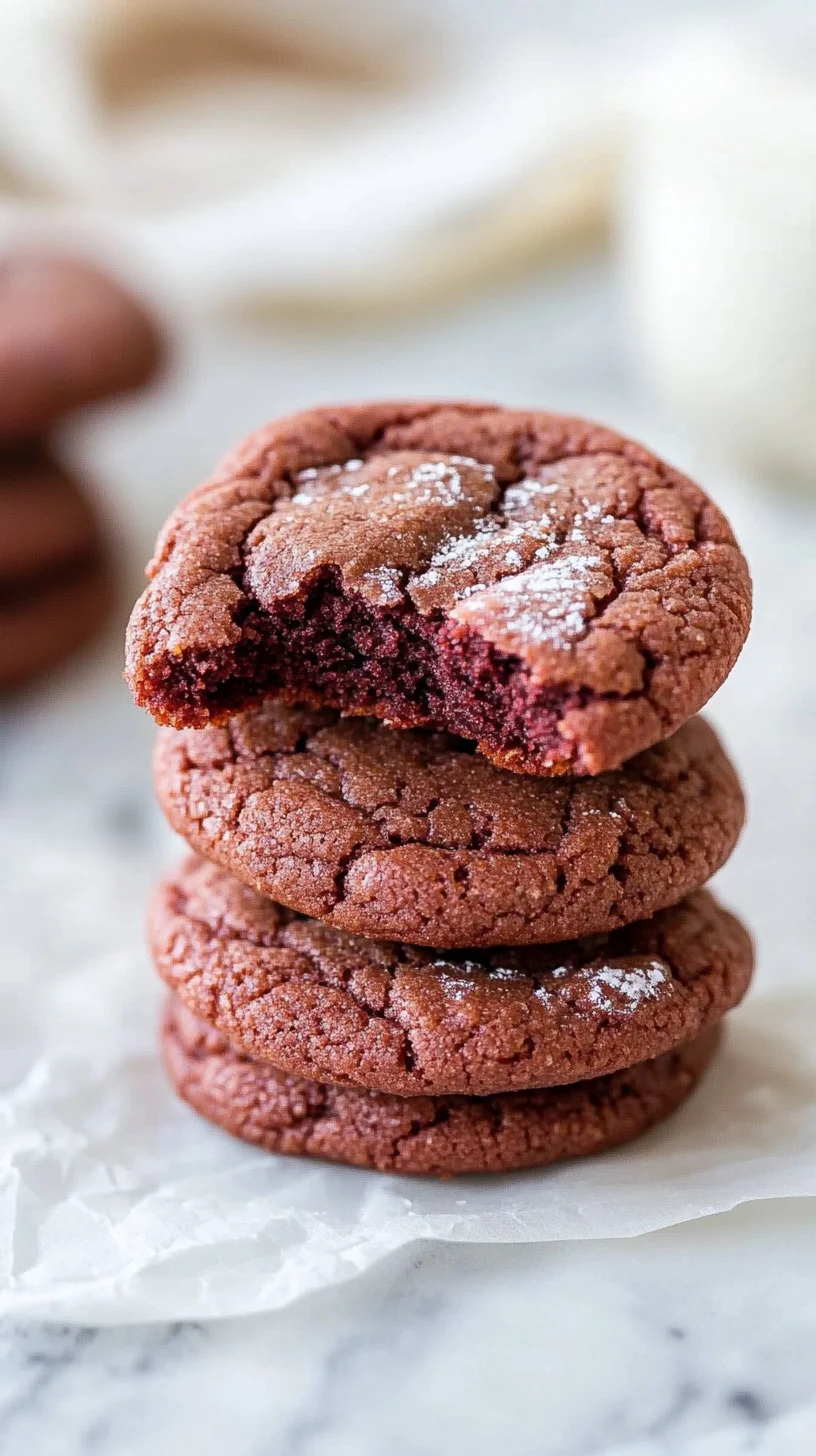 Indulge in Sweet Delights: Irresistible Red Velvet Cookies!