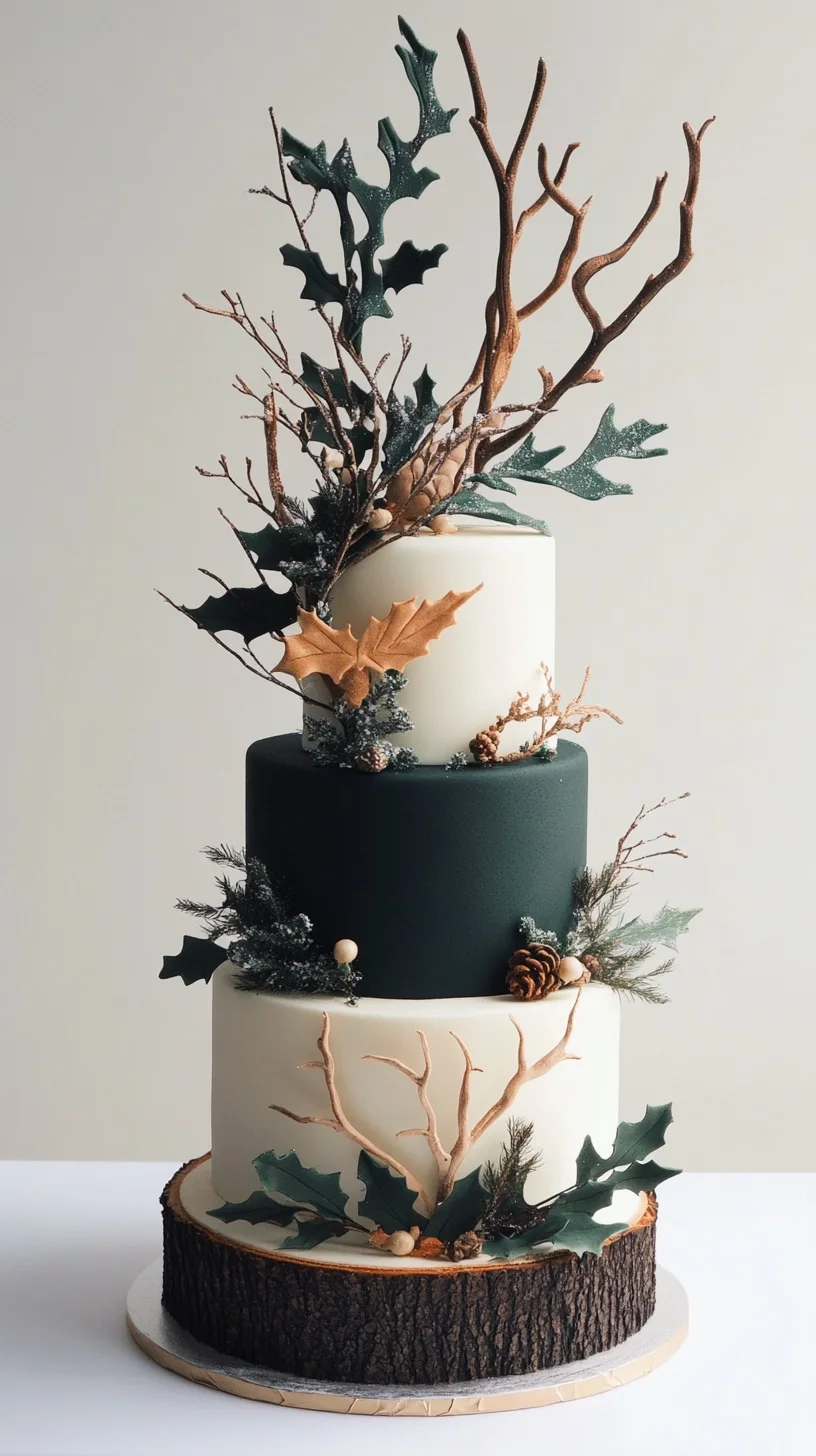 Indulge in Sweet Harmony: A Three-Tier Forest Delight Cake!