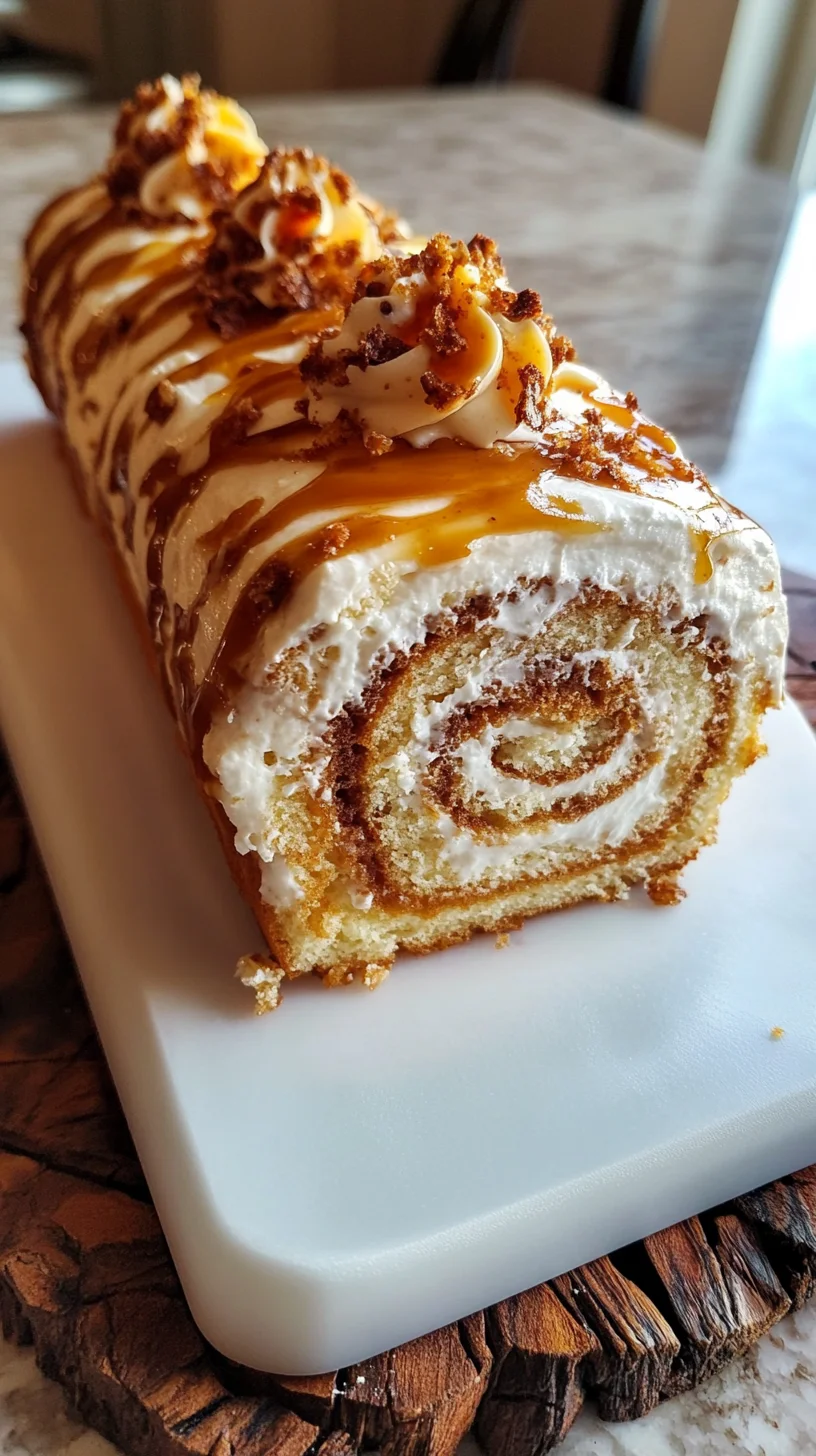 Indulge in Sweet Swirls: Heavenly Caramel Roll Cake Delight!