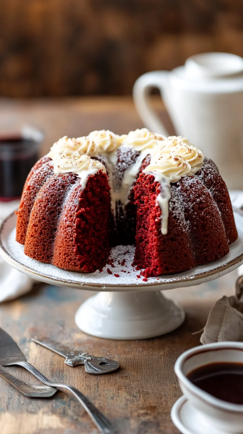 Indulge in Sweetness: Decadent Red Velvet Bundt Cake Recipe!