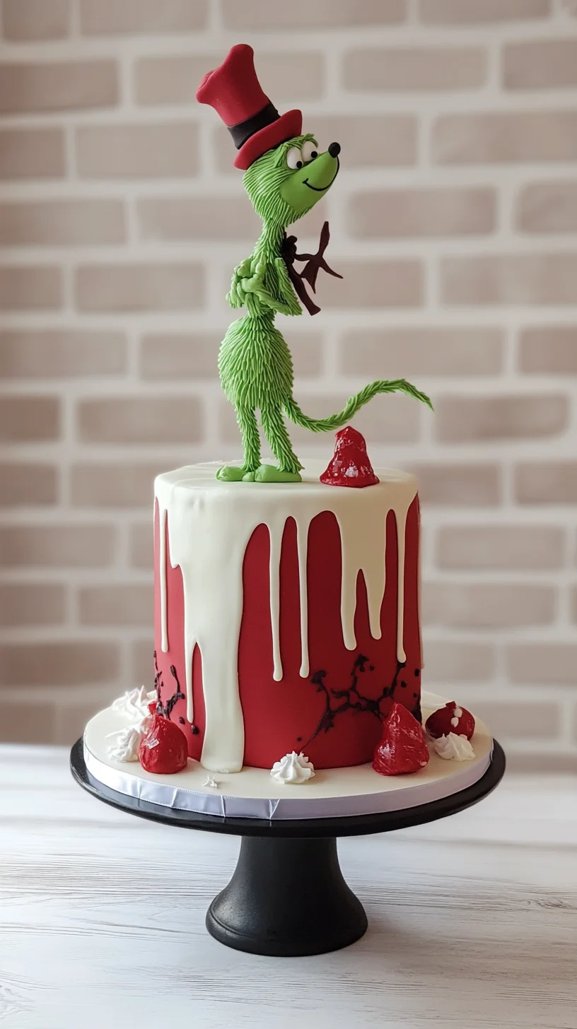 Indulge in Sweetness: The Ultimate Whimsical Green Monster Cake!