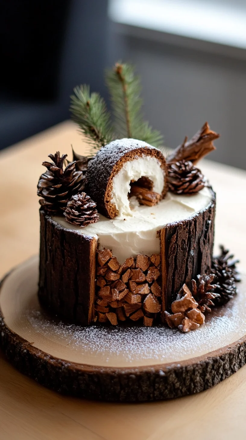 Indulge in the Sweetness of a Chocolate Yule Log Cake!