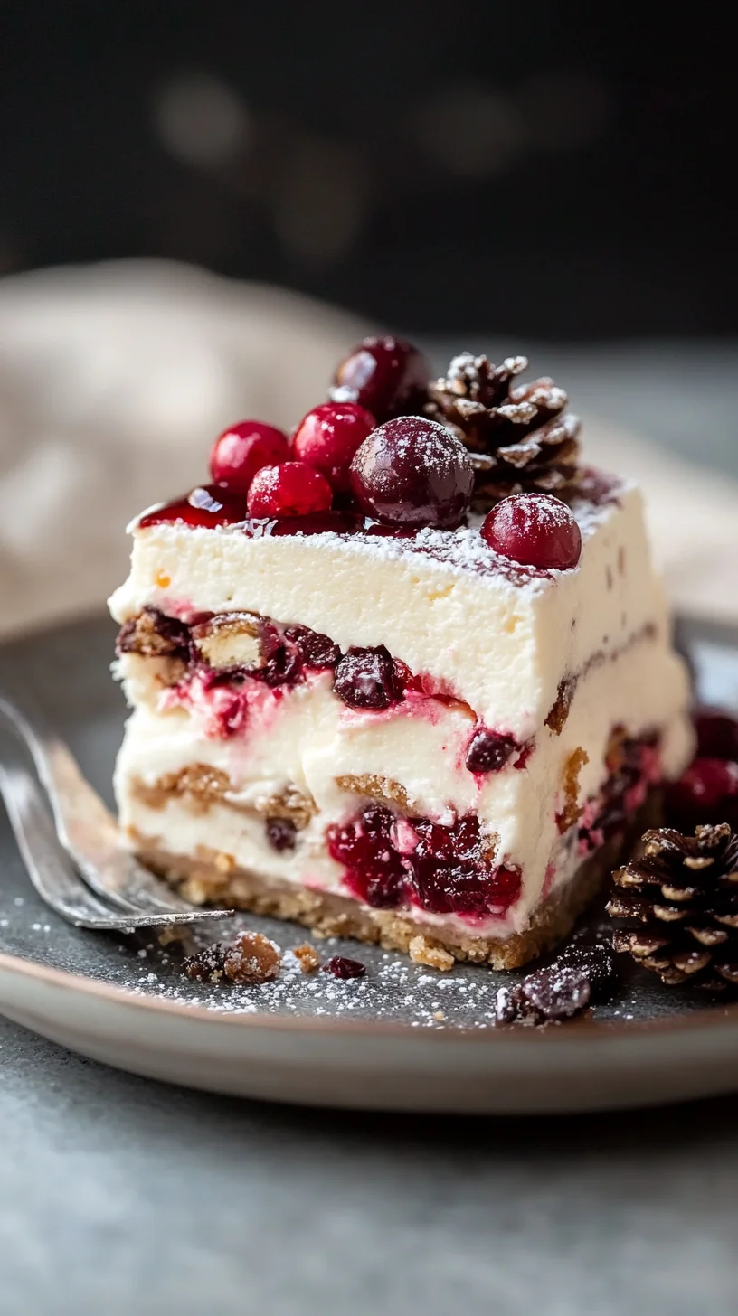 Indulge Your Senses with a Creamy Layered Cranberry Delight!