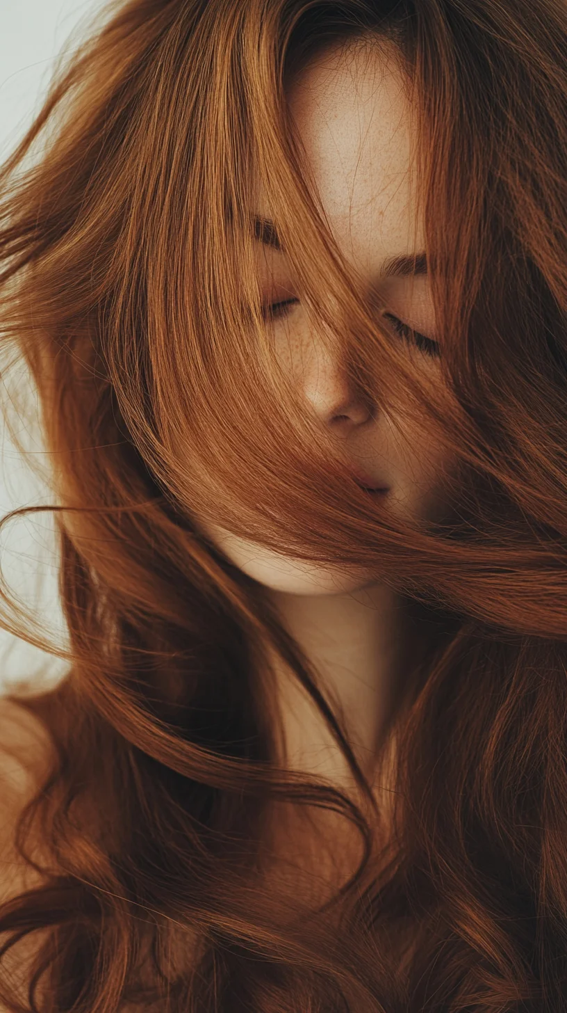 Luscious Copper Waves: A Radiant Blend of Volume and Movement