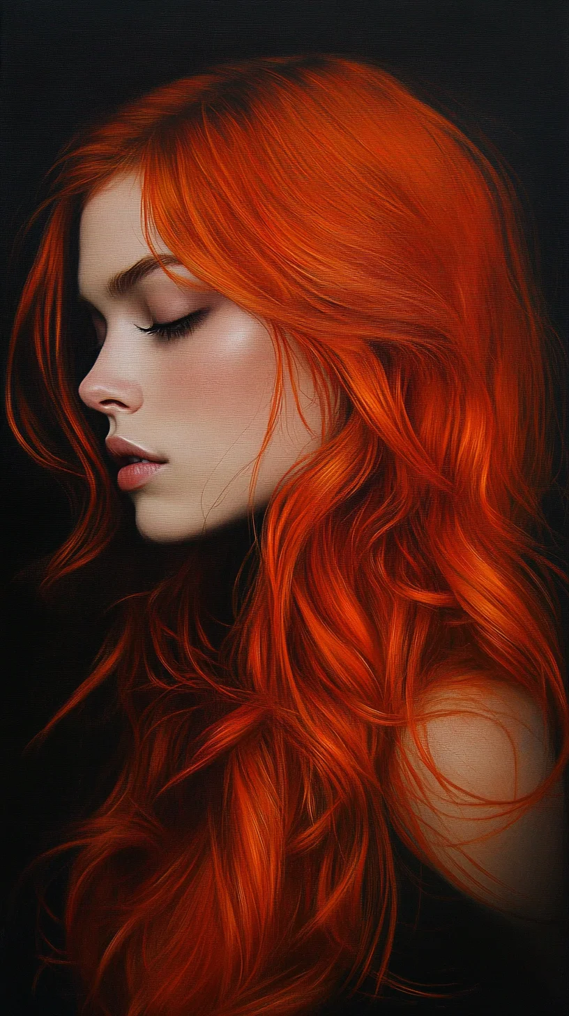 Luscious Fiery Waves: Embrace the Boldness of Radiant Red Tresses