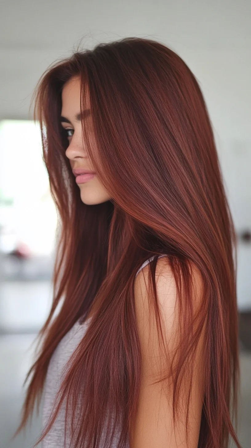 Luscious Long Red Locks: Elevate Your Style with Glossy, Vibrant Hair